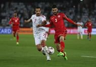 United Arab Emirates's Ali Ahmed Mabkhout (number 7) in action